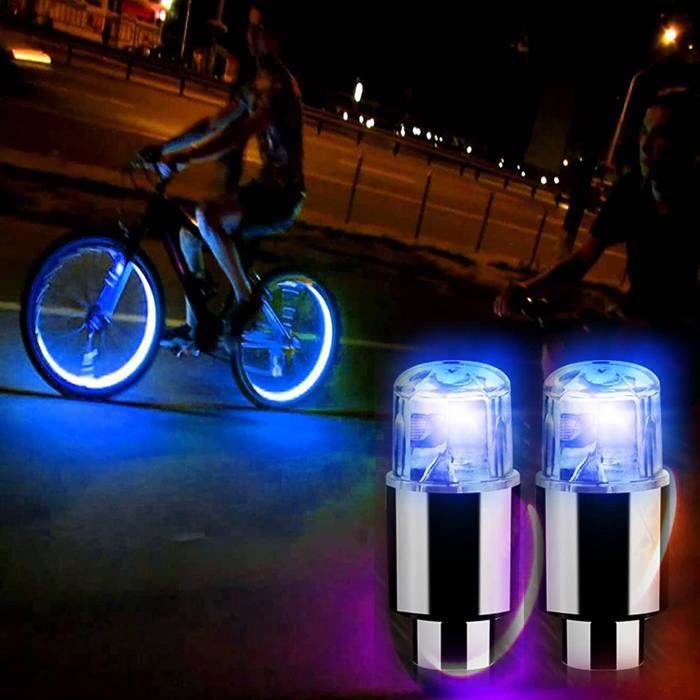 Valve Vélo LED, Bouchons Pneux Lumineux Vélo Moto Voiture