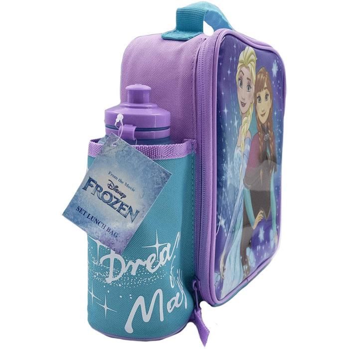 Reine des Neiges Set Lunch Box Bag avec gourde recipient alimentaire pour enfants sac isotherme pour dejeuner Merenda A30 Cdiscount Maison