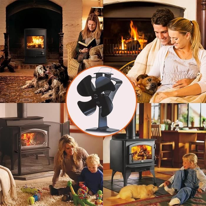 Ventilateur de poêle Poêle à bois Ventilateur de cheminée