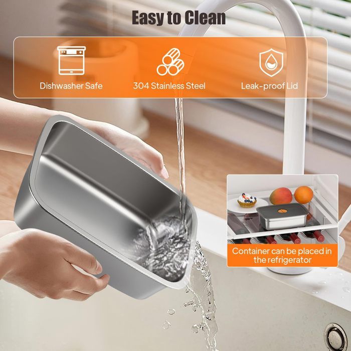 Gamelle Chauffante Rechargeable 1L - Boîte Repas électrique Avec Minuterie - Autonomie 70min - Étanche Et Lavable - 3