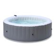 Spa MSPA gonflable rond – Kili 6 gris 6 places - système anti-gel + bâche. 180 cm. pompe. chauffage. gonfleur. filtre-0