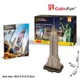 Puzzle 3D Empire State Building de National Geographic - CUBICFUN - 66 pièces - Architecture et monument-0