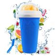 Gobelet à smoothie,YSTP gobelet réfrigérant, gobelet à double pression, gobelet à smoothie pour milkshake fait maison, bleu, 300ml-0