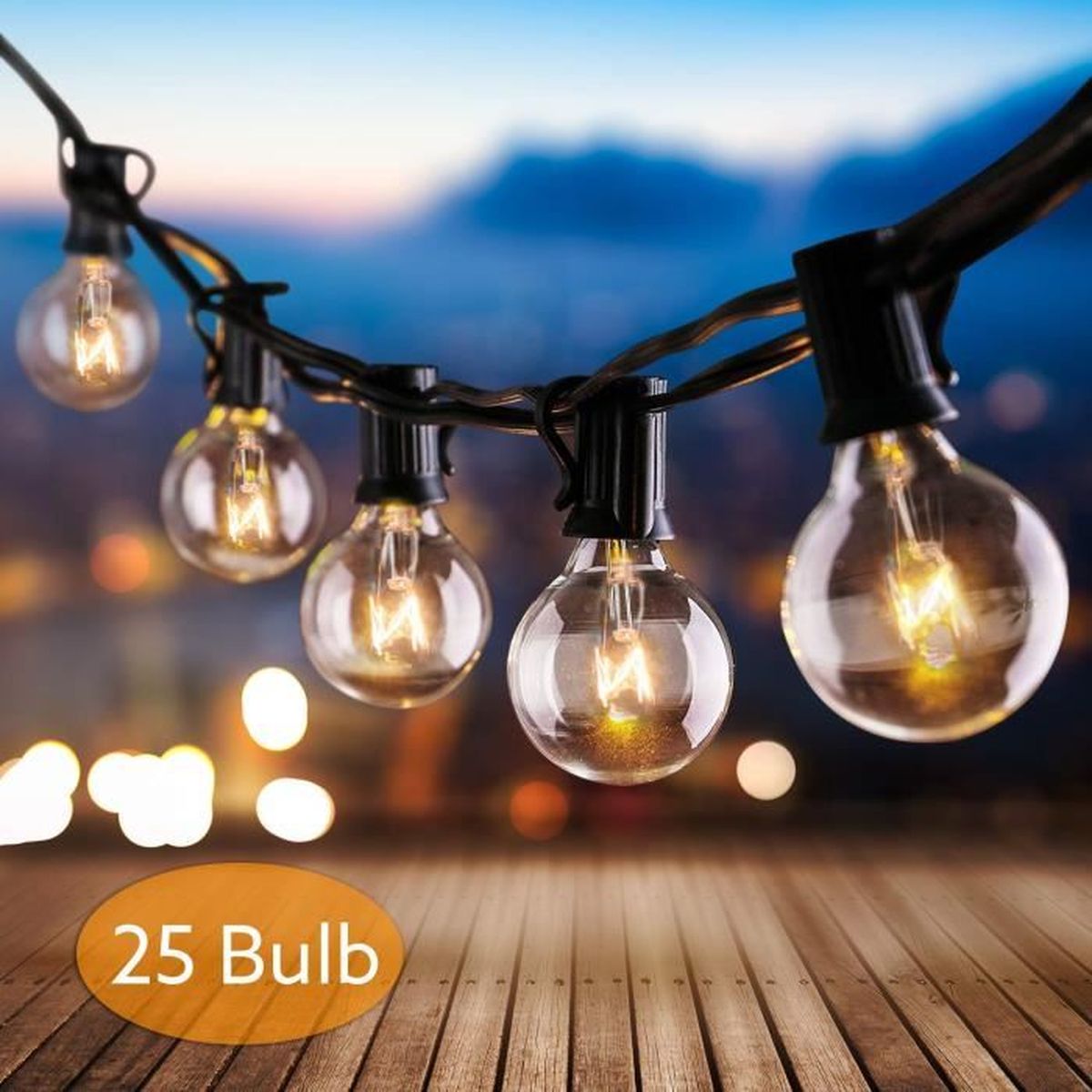 Guirlande Lumineuse Exterieur 25 G40 Ampoule 7 65m Lumiere