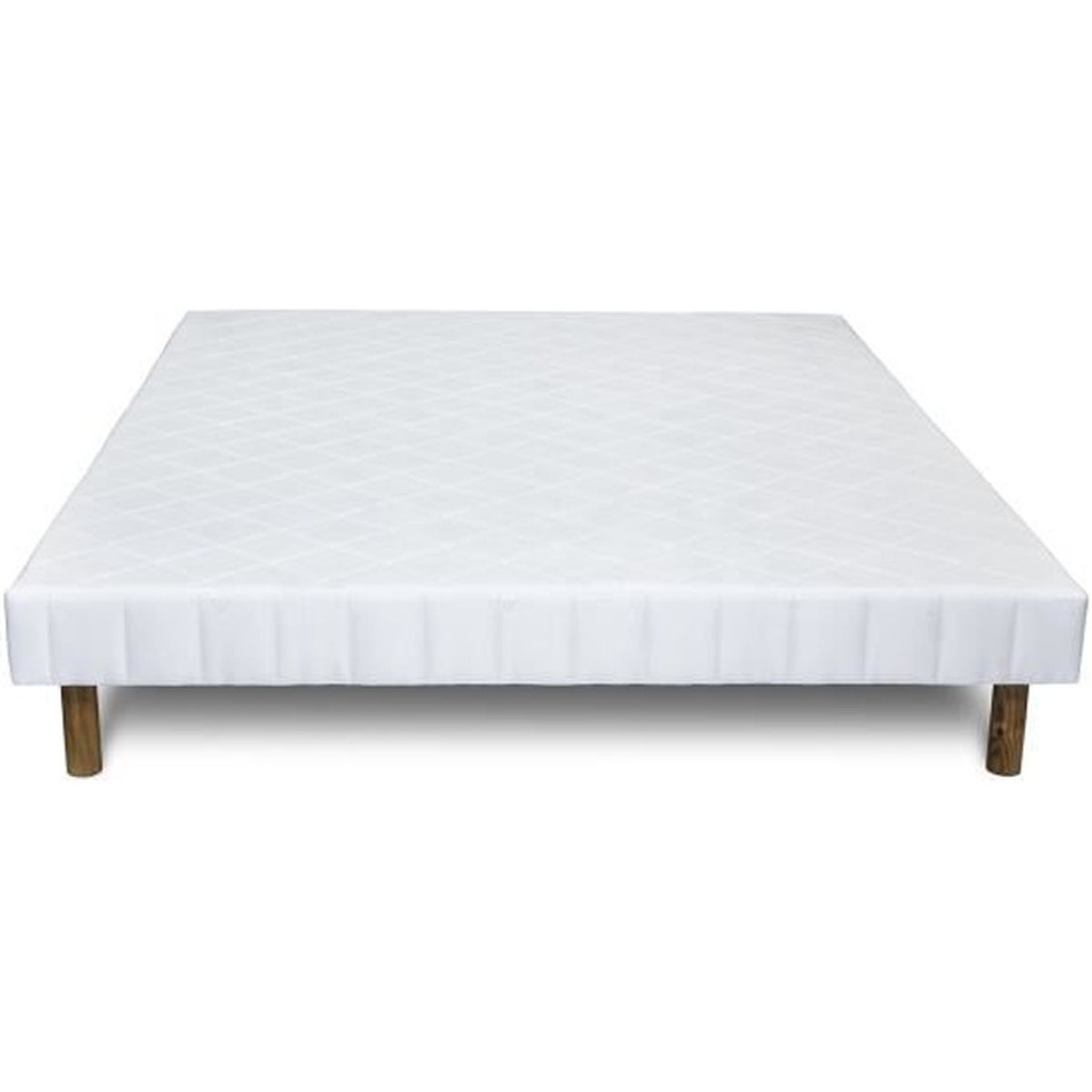 Sommier Tapissier 160x200 cm - Tissu Toile - Livré déjà assemblé