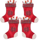 PRO DISTRI 4 petites bottes de Noël garnies de 20 chocolats KINDER | SchokoBons et mini Bueno