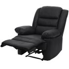 Fauteuil TV - DÉCOSHOP26 - Inclinable - Cuir et PVC noir - 1 place - Confortable