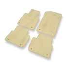 MOSSA Tapis de sol velours adapté pour BMW 3 M3 III E46 (2001-2006) - 4 pièces - beige