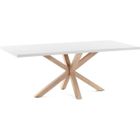 Table de séjour - KAVE HOME - Argo 160 cm - Blanc - Effet bois - 6 places