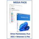 MICROSOFT MEGA Pack Office 2021 Pro + Windows 11 Pro Clé licence à télécharger