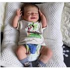 Poupée bébé Reborn - OLALI - 19 pouces - Silicone réaliste - Poupée baignée - Membres mobiles