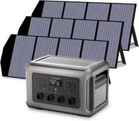 ALLPOWERS Générateur solaire R3500 avec 3 panneaux solaires de 140W, batterie LiFePO4 3168 Wh, station d'alimentation