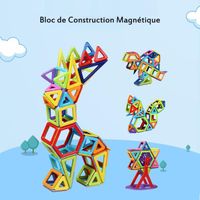 108Pièces Bloc de Construction Magnétique pour Enfant Plus de 3ans, Jeux Construction Aimanté Jouet Educatif et Créatif, Cadeau
