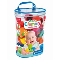 Clementoni - Clemmy Baby - Sac 20 cubes souples - Mixte - A partir de 9 mois - Cube souple assure une securite et peut passer en mac