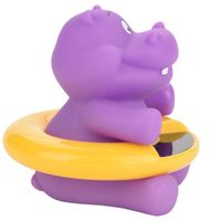 JIN-Thermomètre de bain pour bébé Affichage de la température LED Thermomètre animal mignon flottant Hippo violet
