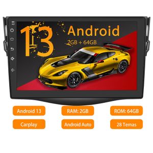 AUTORADIO Junsun Autoradio Android 13 2Go+64Go pour Toyota Rav4 (2006-2012) 9''écran Tactile Carplay Android Auto RDS GPS WiFi