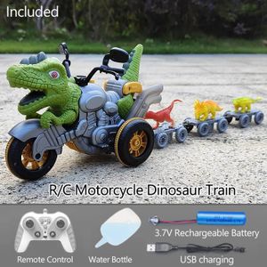 ASPIRATEUR ROBOT Moto Train--Jouets de dinosaure télécommandés pour