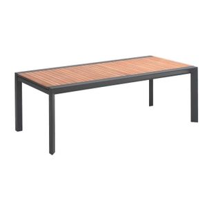 TABLE DE JARDIN  Table de jardin à rallonge Porto 340x100cm gris an