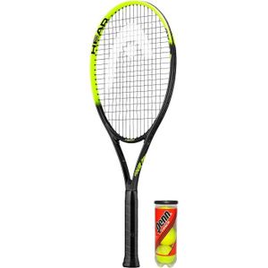 RAQUETTE DE TENNIS Tour Pro Nano Raquette de tennis en titane avec housse de protection et 3 balles de tennis.[G175]