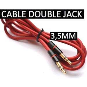 Câble Jack APM CABLE PLAT JACK 3.5 MALE / MALE 2M ROUGE