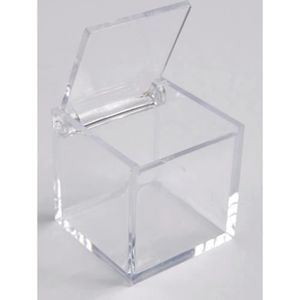 URFEDA 6pcs Boite Transparente Acrylique avec Couvercle Cube 5cm Boite de  Rangement en Plastique Anti Poussière Mini Boîte Carrée Transparente Boite  pour Collections, Maquillage, Biscuits, Bonbons : : Cuisine et  Maison
