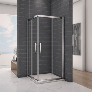 Sogood double porte de douche pivotante 130x195cm paroi de douche en verre ESG transparent avec traitement Nano anti-calcaire Teramo22