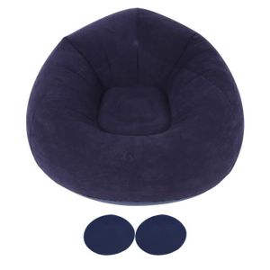CHAISE LONGUE Canapé gonflable Chaise longue pliable - FDIT - Blanc - Intérieur - 1 personne - Bleue