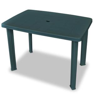 Ensemble table et chaise de jardin L-25126-Pwshymi-Mobilier de bistro 3 pcs Plastique Vert