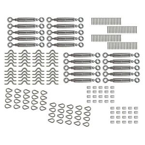 RAMPE - MAIN COURANTE Paquet de 24 Kits de Garde-Corps en Acier Inoxydab