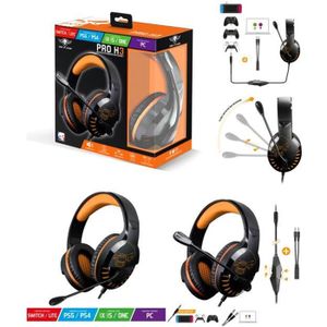 CASQUE AVEC MICROPHONE Casque Gamer Pro-H3 Gaming PS5 PS4 Switch Switch Lite Xbox One Xbox Series X/S Orange - Spirit of Gamer
