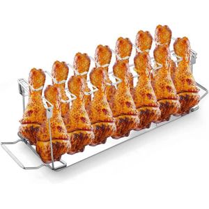 Support à ailes de cuisses de poulet BBQ 14 compartiments Support à  assiettes pliable en acier