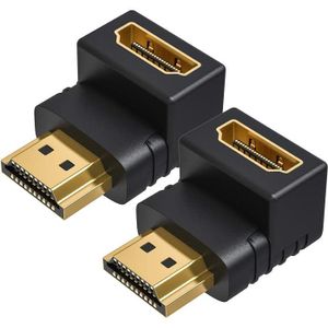 Câble HDMI Haut Débit Coudé 90 Degres Plaqué OR 1,5M Blindé - HAMA - NEUF