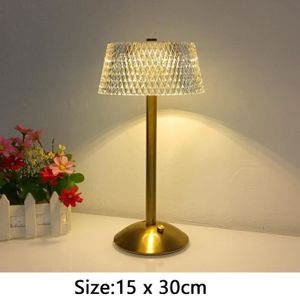 LAMPE A POSER Style J Lampe de table LED aste en cristal nordique lampe de bar à intensité tactile lampe de bureau dorée à intensit,LAMPE A POSER