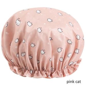 BONNET DE DOUCHE BONNET DE DOUCHE,pink cat--Bonnet de douche épais 