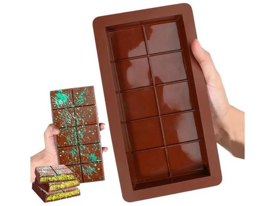 Lot De 3 Moules à Tablette De Chocolat Profond En Silicone - Moules Antiadhésifs Pour Barres Chocolatées Et Protéinées