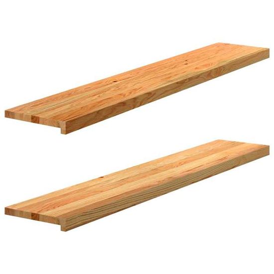 VidaXL Appuis De Fenêtre 2 Pcs Bois De Chêne Assif Non Traité, Rebord