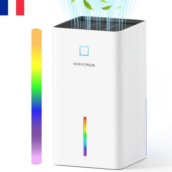 Déshumidificateur D'Air Électrique Portable 2 Niveaux - 1500 Ml Silencieux Minuterie 12h Écran LCD