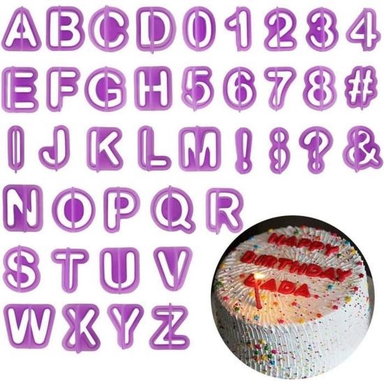 DIKER Alphabet Nombre Découpoirs Inoxydable Emporte-pièces,Moules