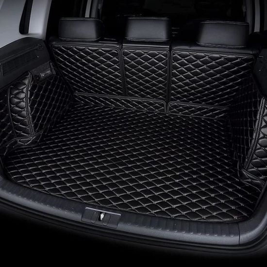 Tapis de coffre de voiture entièrement fermé tapis en cuir pour Hyundai Santa Fe (type TM) SUV 2018 - 2023
