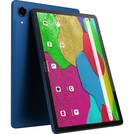 Coque étui 360° Pour Tablette Archos SPAC T110 FHD 4G Ultra – Protection Renforcée Bords, Cuir Synthétique – Motif Rayé Antidérapant