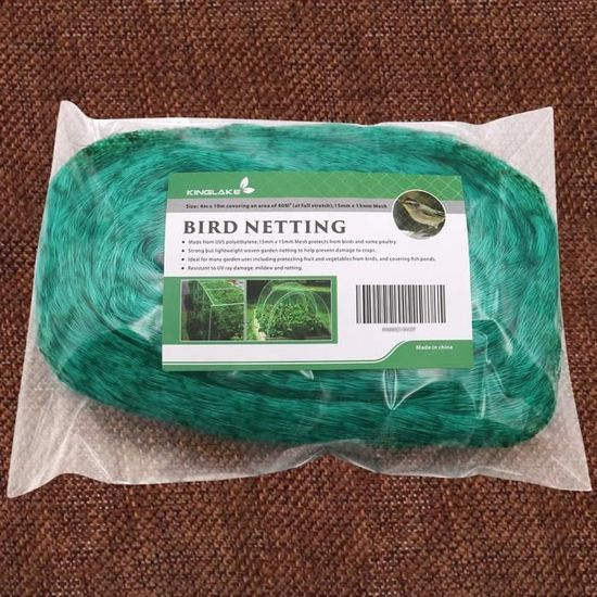 Filet De Protection Pour Volailles, étang, Volière, Contre Les Oiseaux De Proie 10 X 10 M Noir