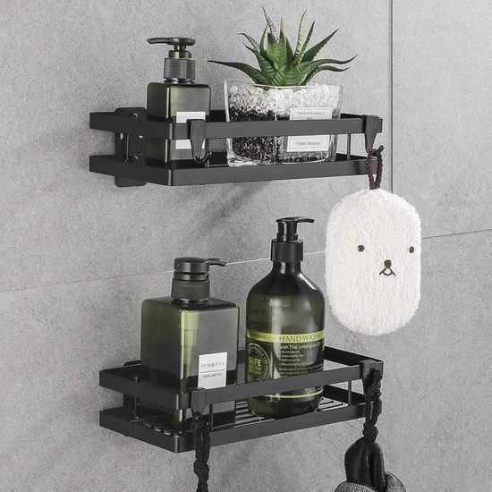 Étagère De Douche Murale Sans Perçage Avec Support Adhésif