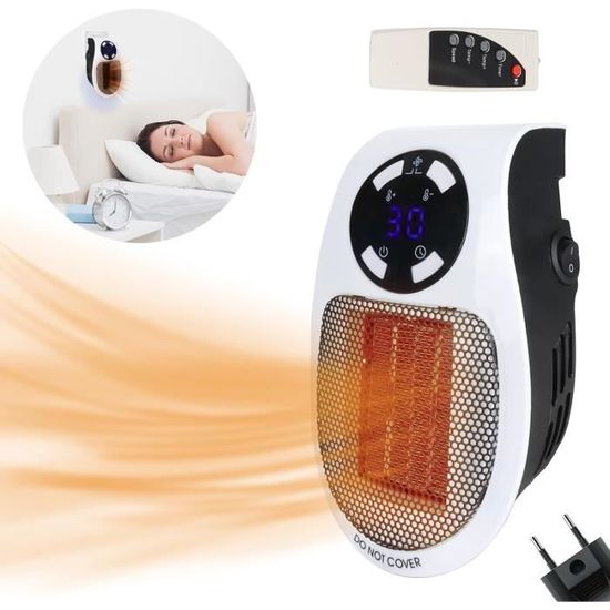Chauffage D'intérieur Enfichable, Petit Radiateur électrique Portable De 800 W Avec Flamme 3D Realiste Thermostat Et Chauffage Ceramique Ptc 74616278
