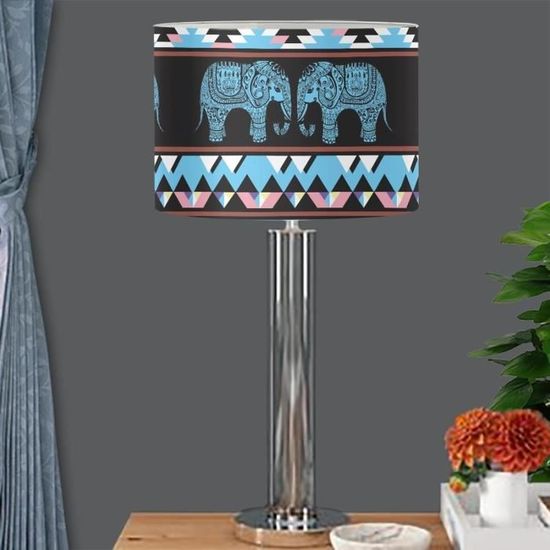 Abat-Jour Tambour Vintage Morbuy 30x20cm - Impression Forêt Tropicale Toucan Pour Lampe Chevet/Bureau