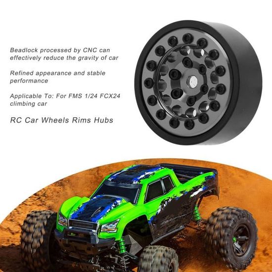 Pneus en Caoutchouc RC 12 Trous, Force de Préhension de Construction Durable pour Pièces de Voiture 1/8 RC 4 Pièces