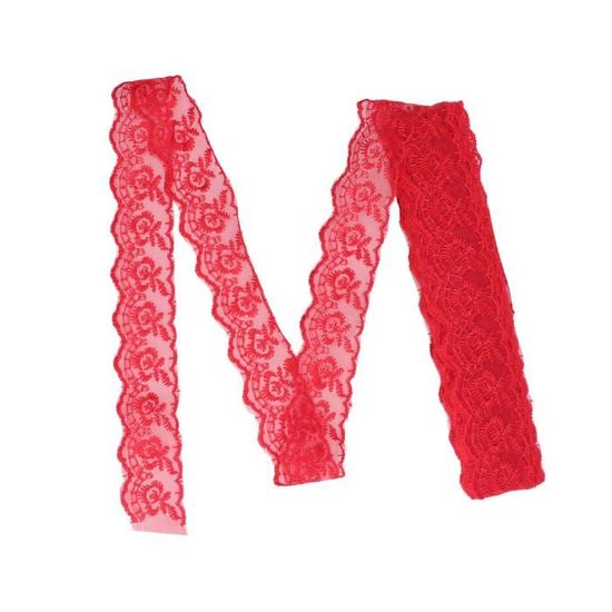 GOTOTOP garniture de dentelle noire Ruban de dentelle noire rouge 10 GOTOTOP garniture de dentelle noire Ruban de dentelle noire rouge 10