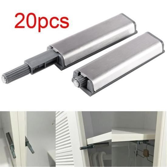 systeme tampon charniere push to open ressort portes placard armoires tiroirs amortisseurs cuisine buffer cabinet 20pcs cdiscount bricolage
