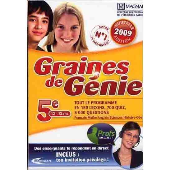 Graines De Genie 5Eme 2008-2009 / Jeu PC Dvd-Rom.T