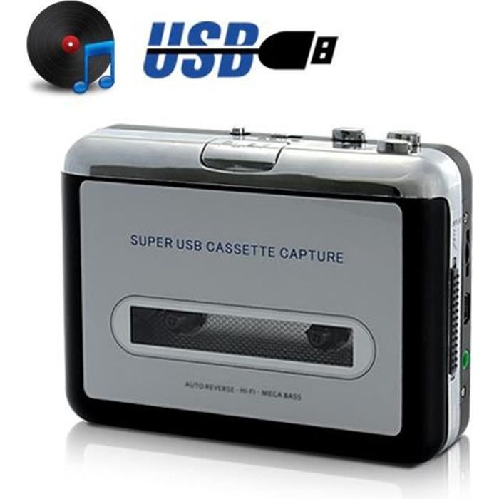 Lecteur Cassette USB convertisseur Audio en Fichiers MP3 Numérique