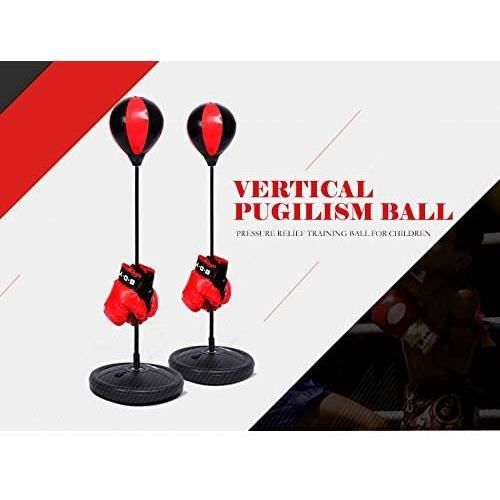 punching ball, support de balle de poinçon réglable en hauteur, ensemble de boxe pour ballon de vitesse avec des gants et une